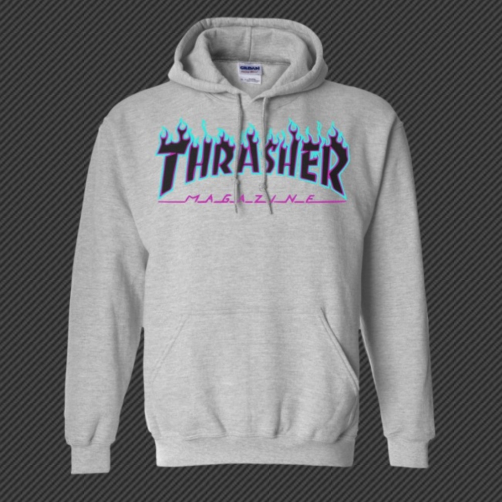Thrasher grey hoodie